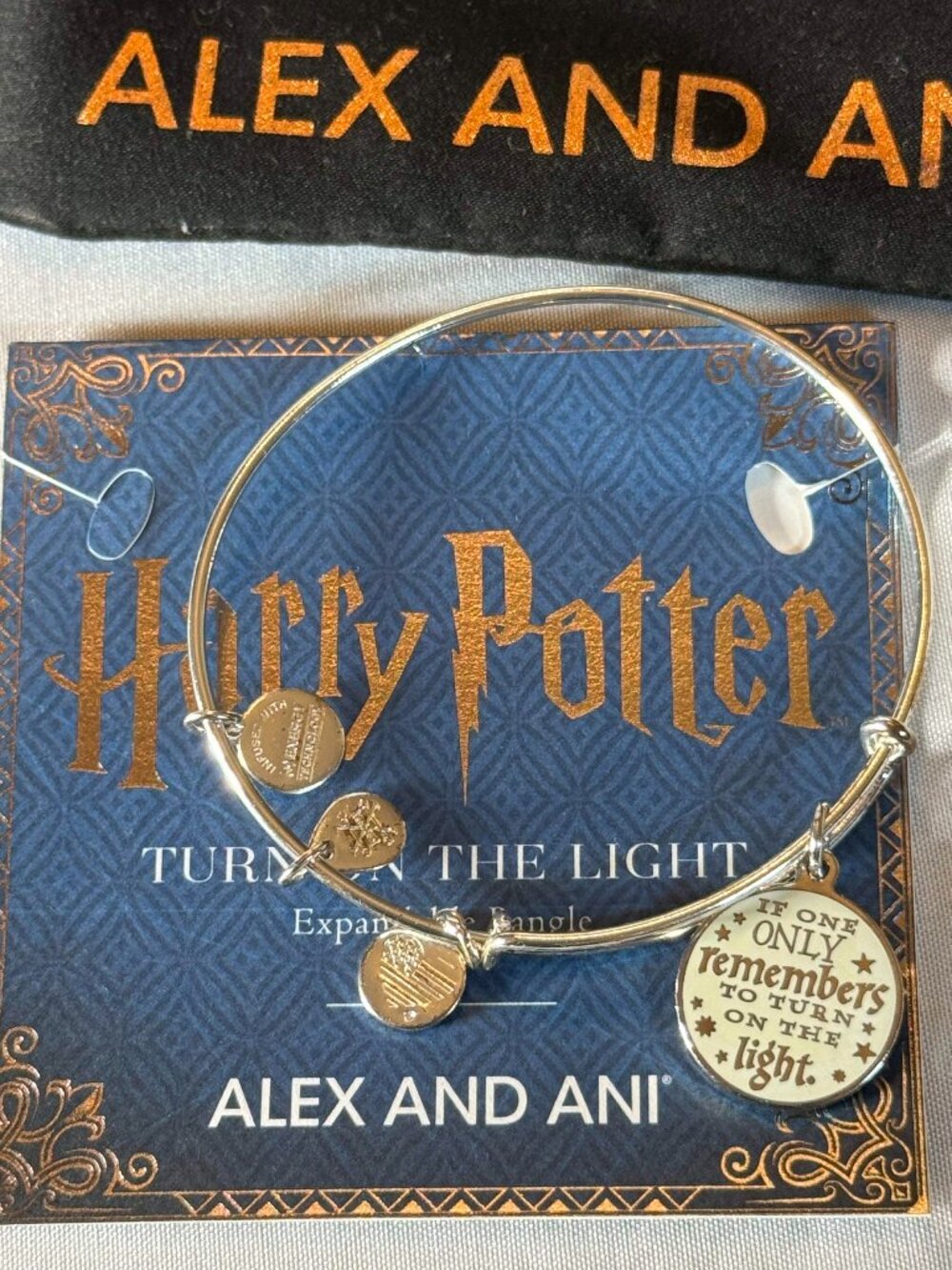 Alex and Ani "Turn on the Light" Harry Potter Charm Bracelet